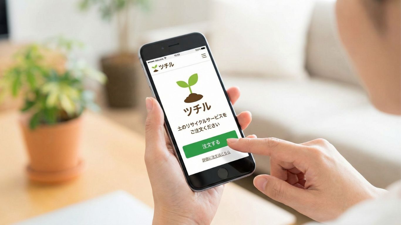 スマホで簡単にWeb注文する様子