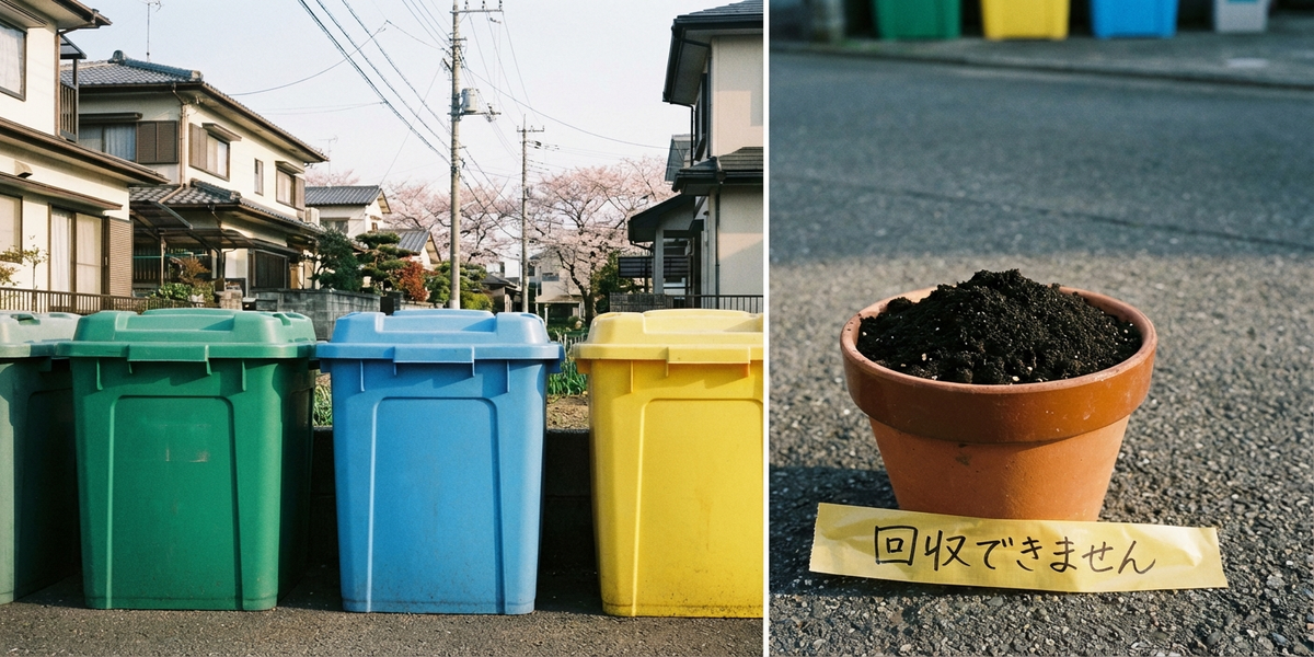 土は何ゴミ？燃えるゴミ・燃えないゴミ・資源ゴミのどれにも分類されず収集不可になるイメージ